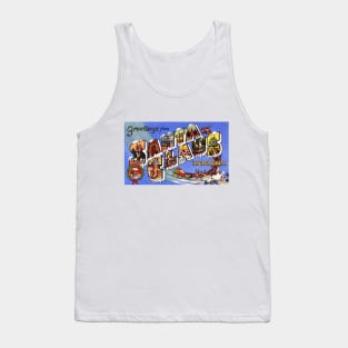 Greetings from Santa Claus Indiana - Vintage Large Letter Postcard Tank Top